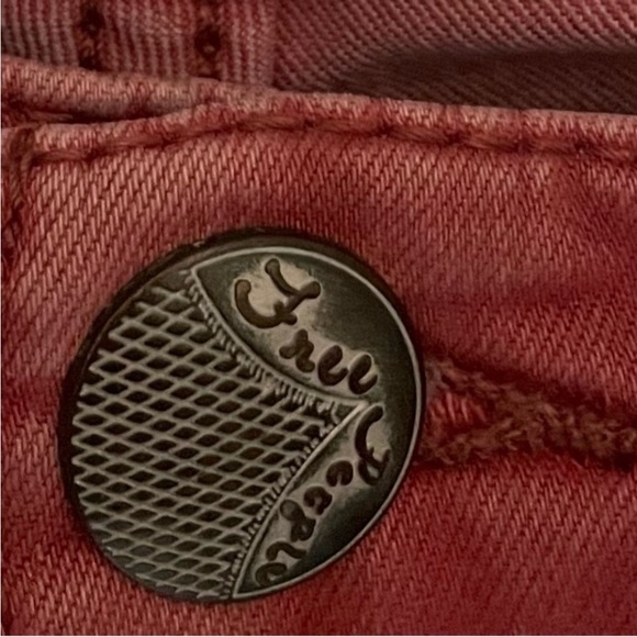 Free People high rise skinny ankle jeans size coral 26 - Picture 7 of 10